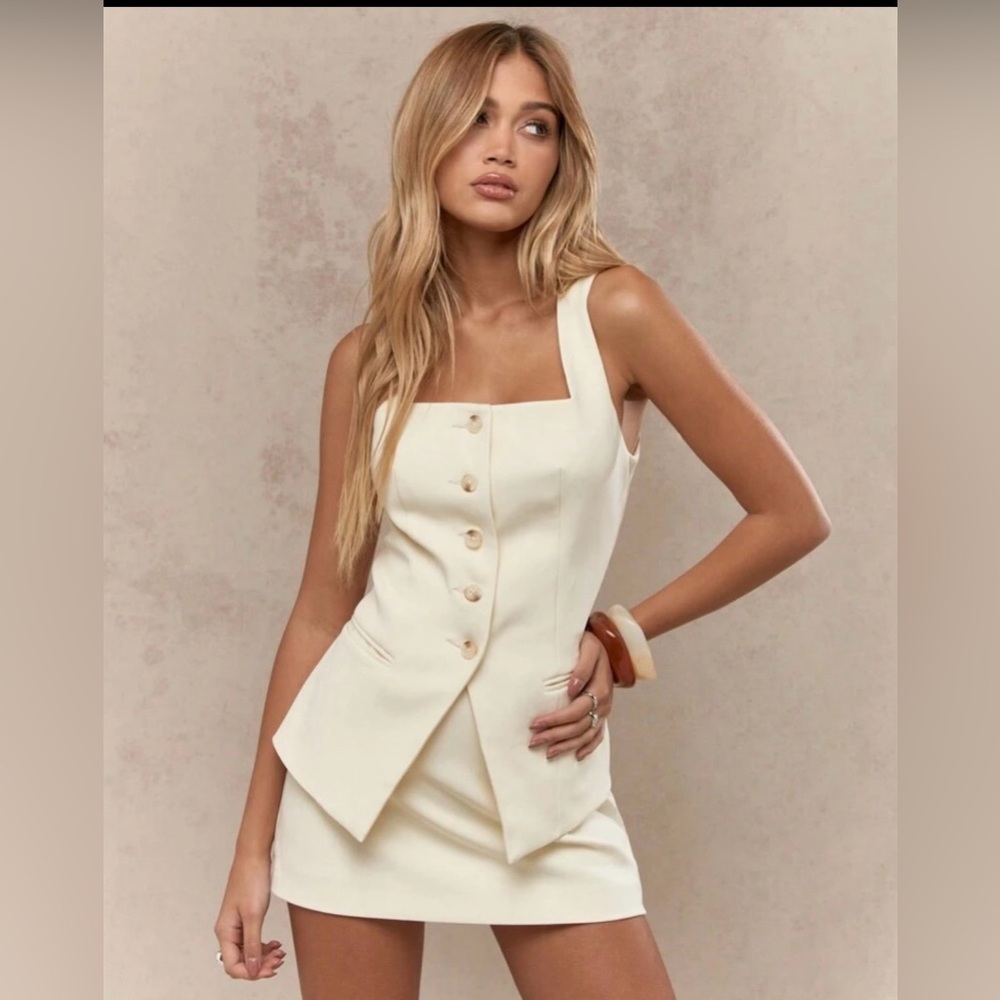 Misguided skirt and vest set.